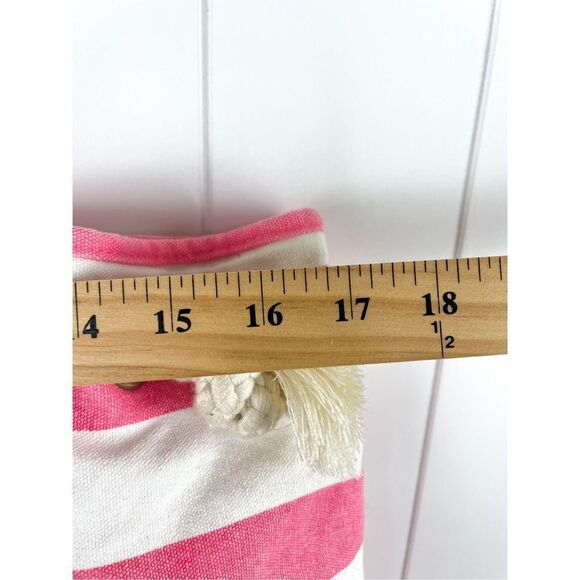 VS Victorias Secret Take Me to the Beach Pink Stripe Rope Beach Tote - Picture 5 of 9